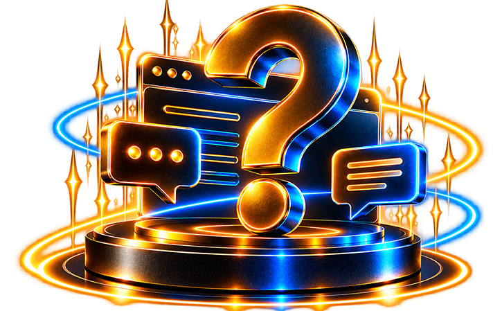 Neon FAQ Question Mark Emblem 1